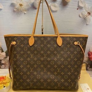 ❤️‍🩹SOLD❤️‍🩹 Louis Vuitton Neverfull GM Monogram Beige Shoulder Bag (SD0169)